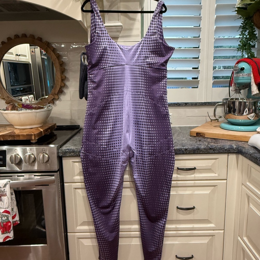 YITTY Fabletics Headliner Purple Dotted Jumpsuit L/ XL